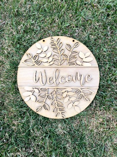 Floral DIY wood sign kit