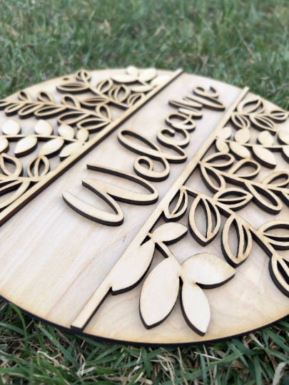 Floral DIY wood sign kit