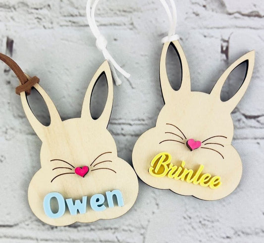 Bunny Easter Basket Name Tags