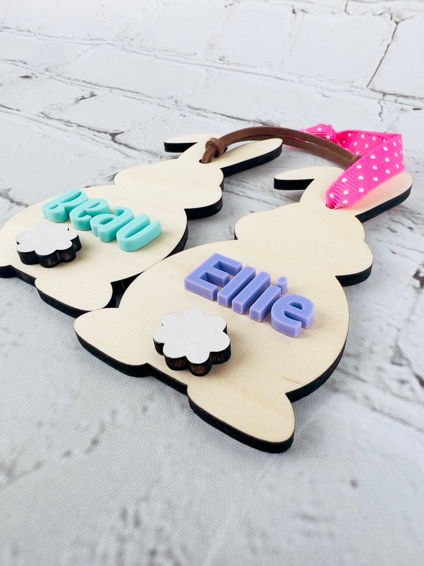 Personalized Bunny Easter Basket Name Tags