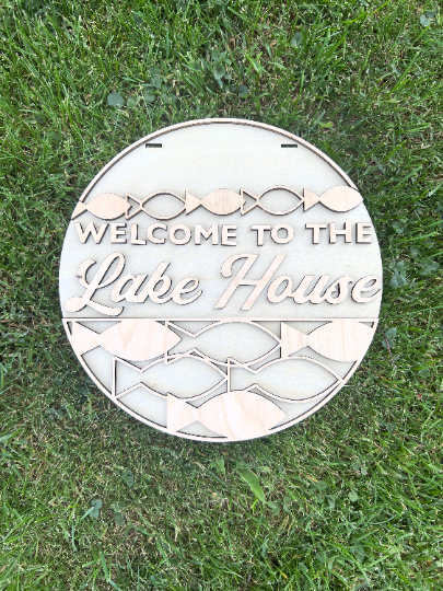 Welcome to the Lake House DIY Door Hanger