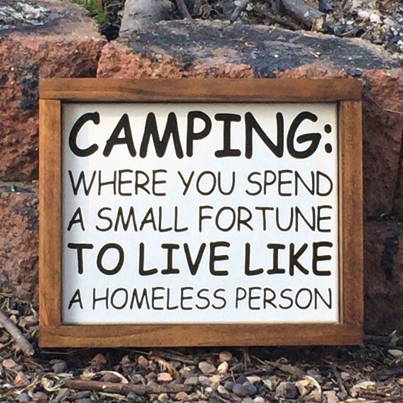 Funny camping sign, gift for camper - Salty Dog Mercantile