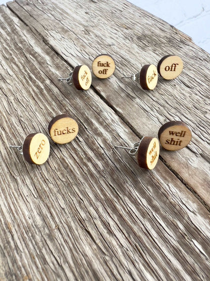 Funny humor stud earrings - Salty Dog Mercantile