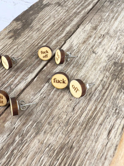 Funny humor stud earrings - Salty Dog Mercantile