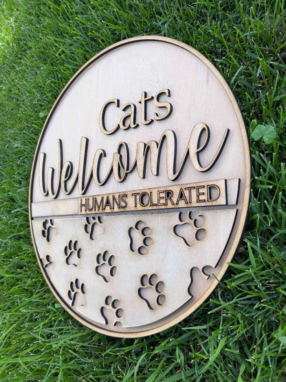 Cats welcome DIY door hanger kit - Salty Dog Mercantile