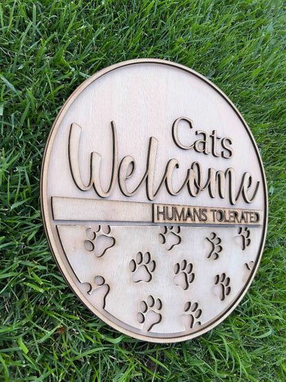 Cats welcome DIY door hanger kit - Salty Dog Mercantile