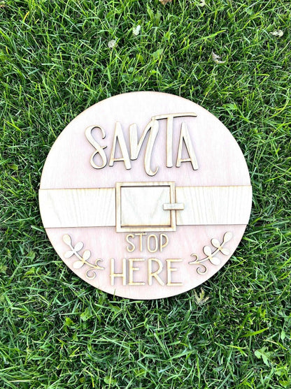 Santa stop here DIY door hanger - Salty Dog Mercantile