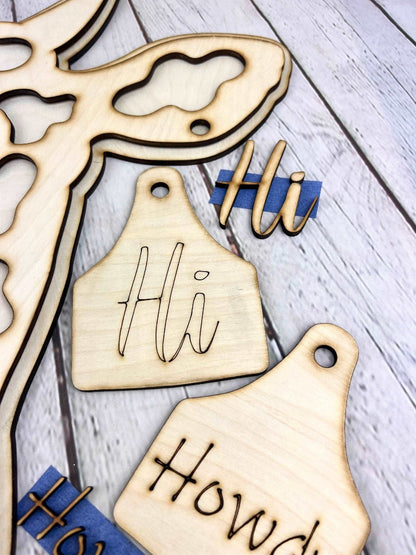 Cow door hanger DIY kit - Salty Dog Mercantile