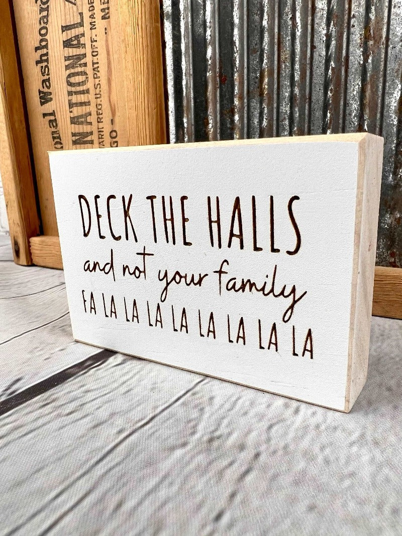 Deck the halls mini holiday sign - Salty Dog Mercantile