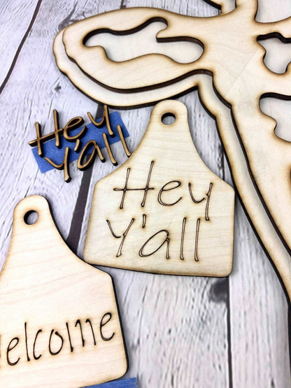 Cow door hanger DIY kit - Salty Dog Mercantile