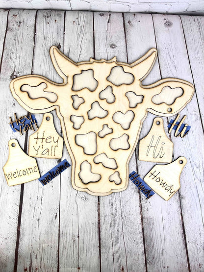 Cow door hanger DIY kit - Salty Dog Mercantile