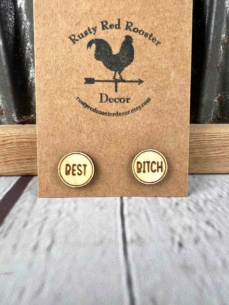 Best bitch stud earrings - Salty Dog Mercantile