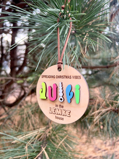 Christmas Vibes Adult Ornament-PERSONALIZED, Sex Toy Ornament. Adult Humor Ornament, Naughty Christmas Ornaments, Dirty Christmas Ornaments