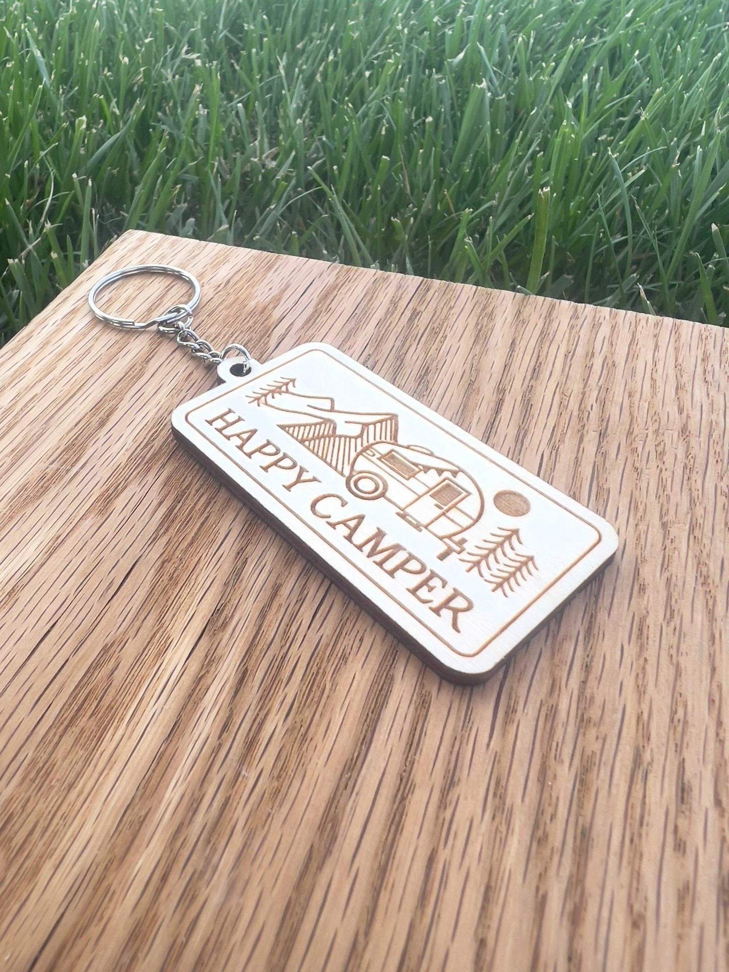 Happy camper keychain - Salty Dog Mercantile