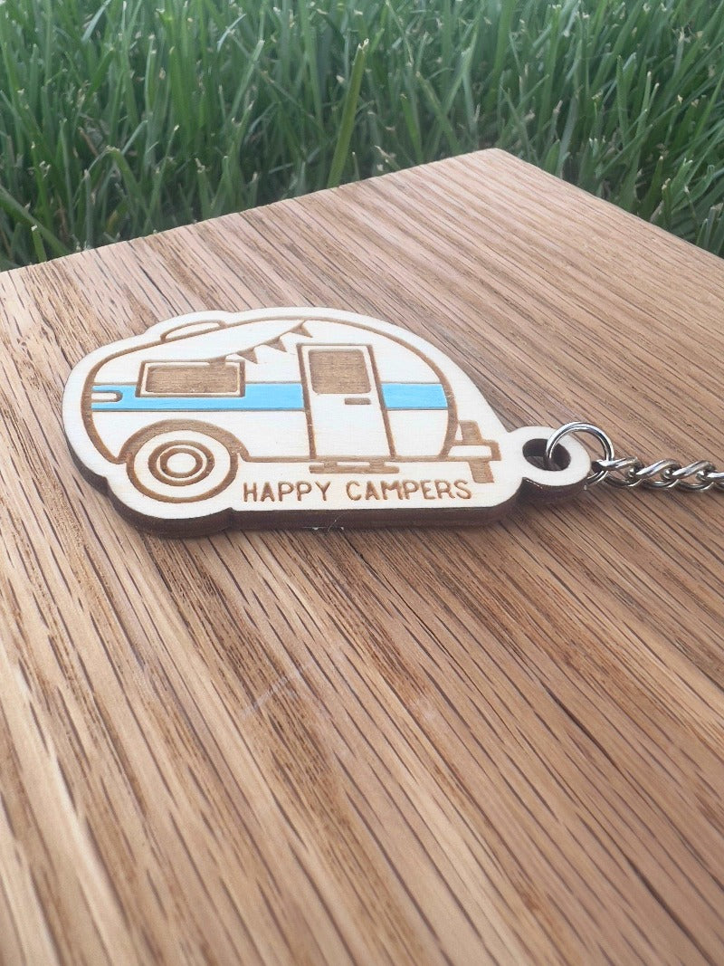 Happy camper keychain - Salty Dog Mercantile