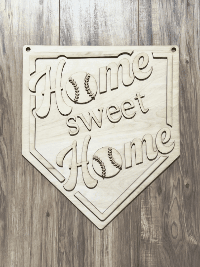 DIY baseball/softball door hanger - Salty Dog Mercantile