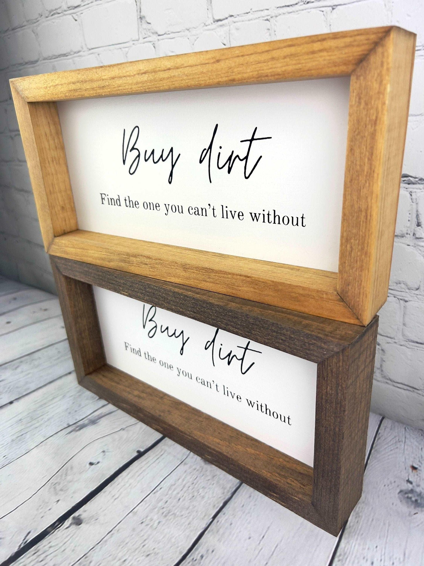 Buy dirt framed wood sign, new homeowner gift - Salty Dog Mercantile