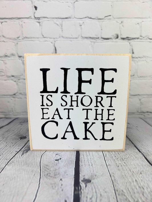 Funny cake sign or kitchen decor - Salty Dog Mercantile