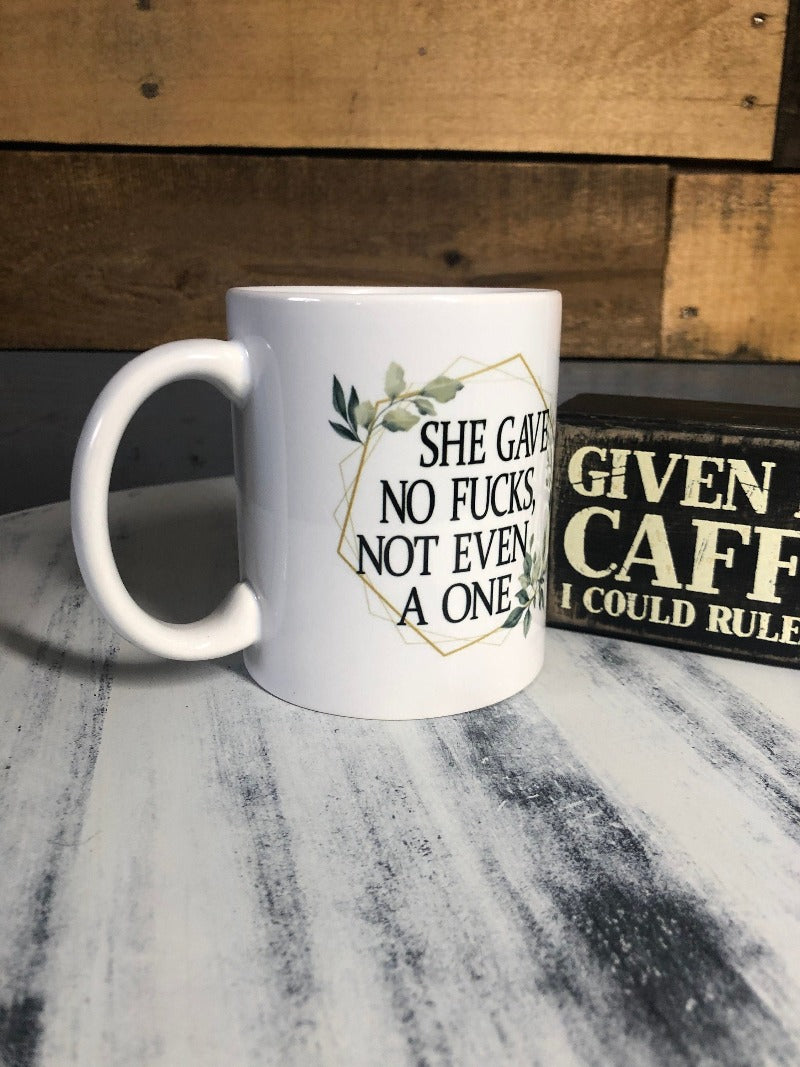 she gave no fucks, no fucks given, no fucks gift, coffee mug, gift for her, funny coffee mug, perfect gift, gift for friend