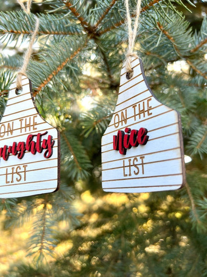 On the naughty list ornament - Salty Dog Mercantile