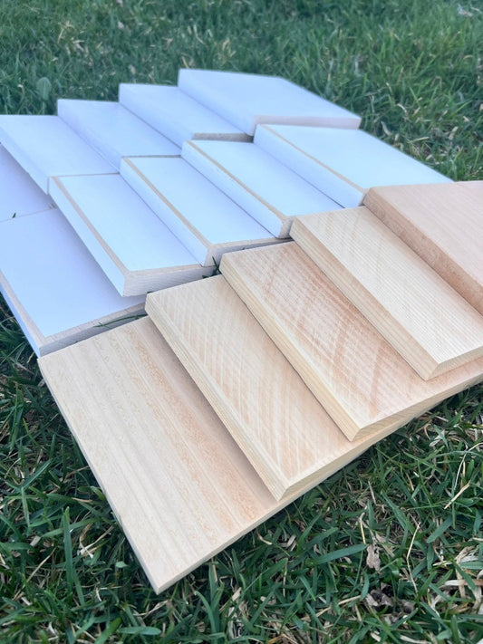 bulk 5-6" wood blanks, craft supplies, reclaimed wood, DIY crafts, unfinished wood, tiered tray blanks, ready to paint wood tiles