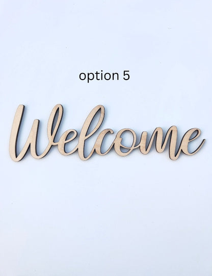 Wooden Welcome, Unfinished Wood Words, DIY Projects, Door Hangers, Wreath Making, Wooden Letters, 3D Wood Shapes