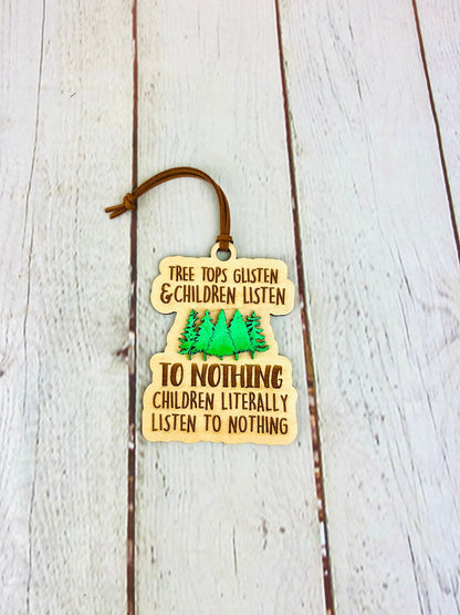 Funny Children Listen To Nothing Ornament, Christmas Ornament, Funny Christmas Ornaments, Christmas, Ornaments for Tree, Gifts for Friends