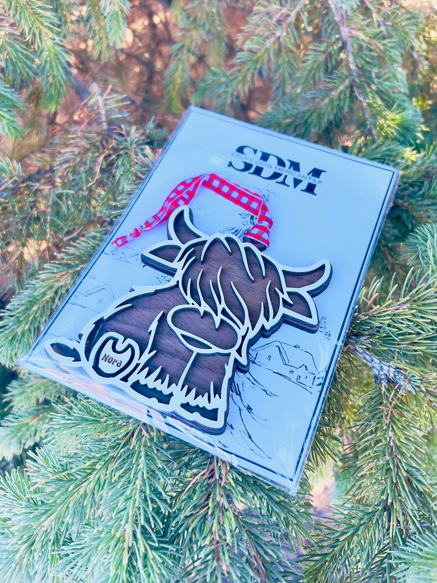 Highland Cow Ornament, Personalized Cow, Highland Cow Ornament, Personalized Ornament, Personalized Baby Cow