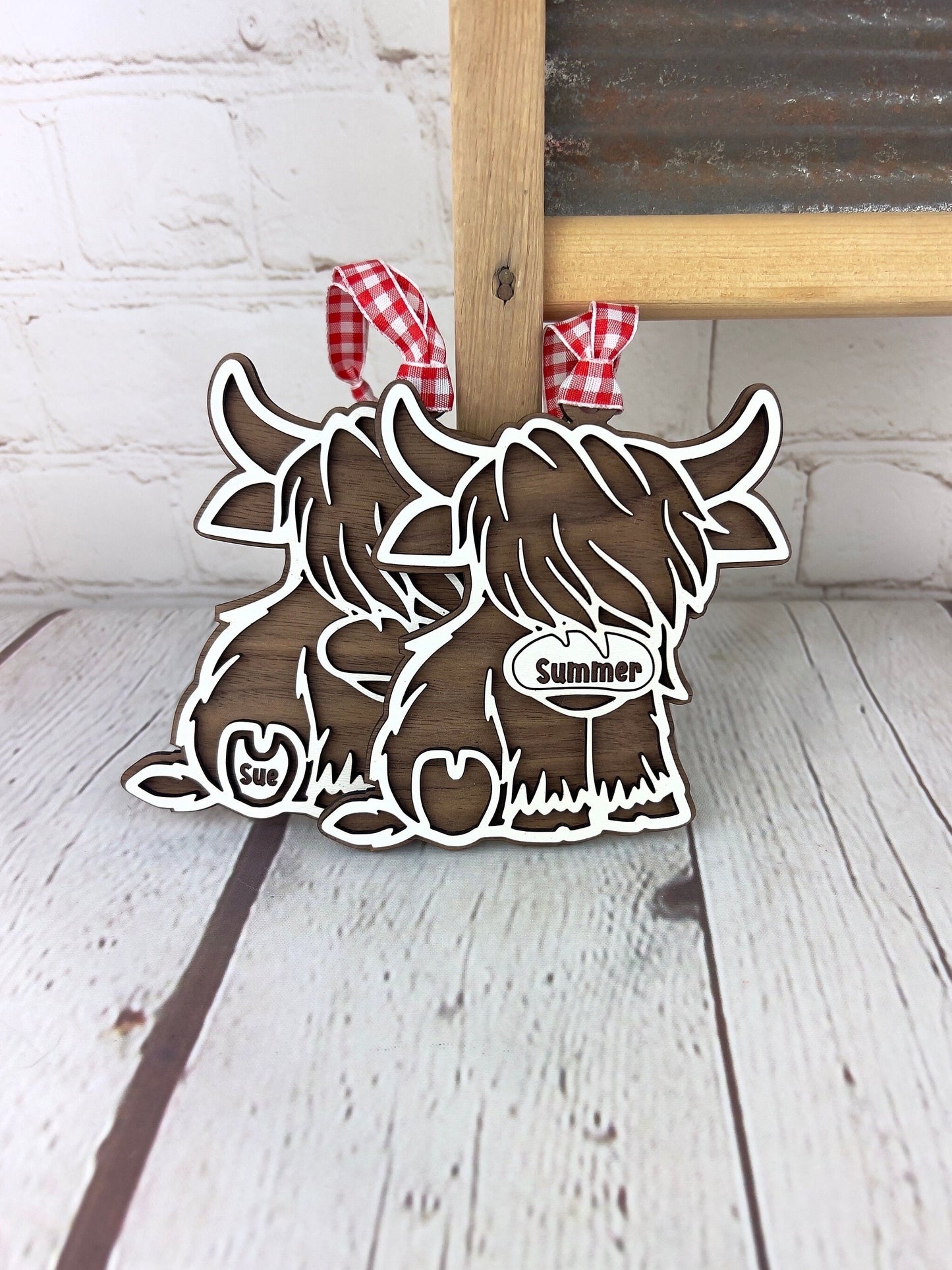 Highland Cow Ornament, Personalized Cow, Highland Cow Ornament, Personalized Ornament, Personalized Baby Cow