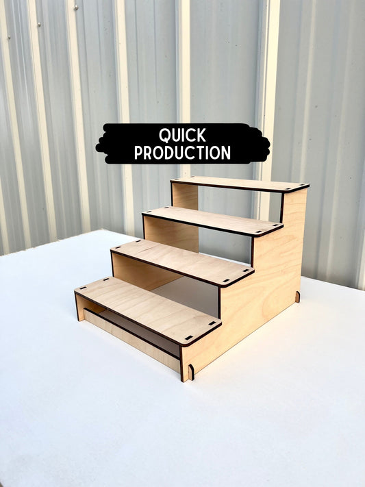 EXPEDITED-Product Display Shelf, 4 Tier Collapsible Shelf, Craft Show Display, Vendor Market Product Display, Jewelry Display, Plant Display