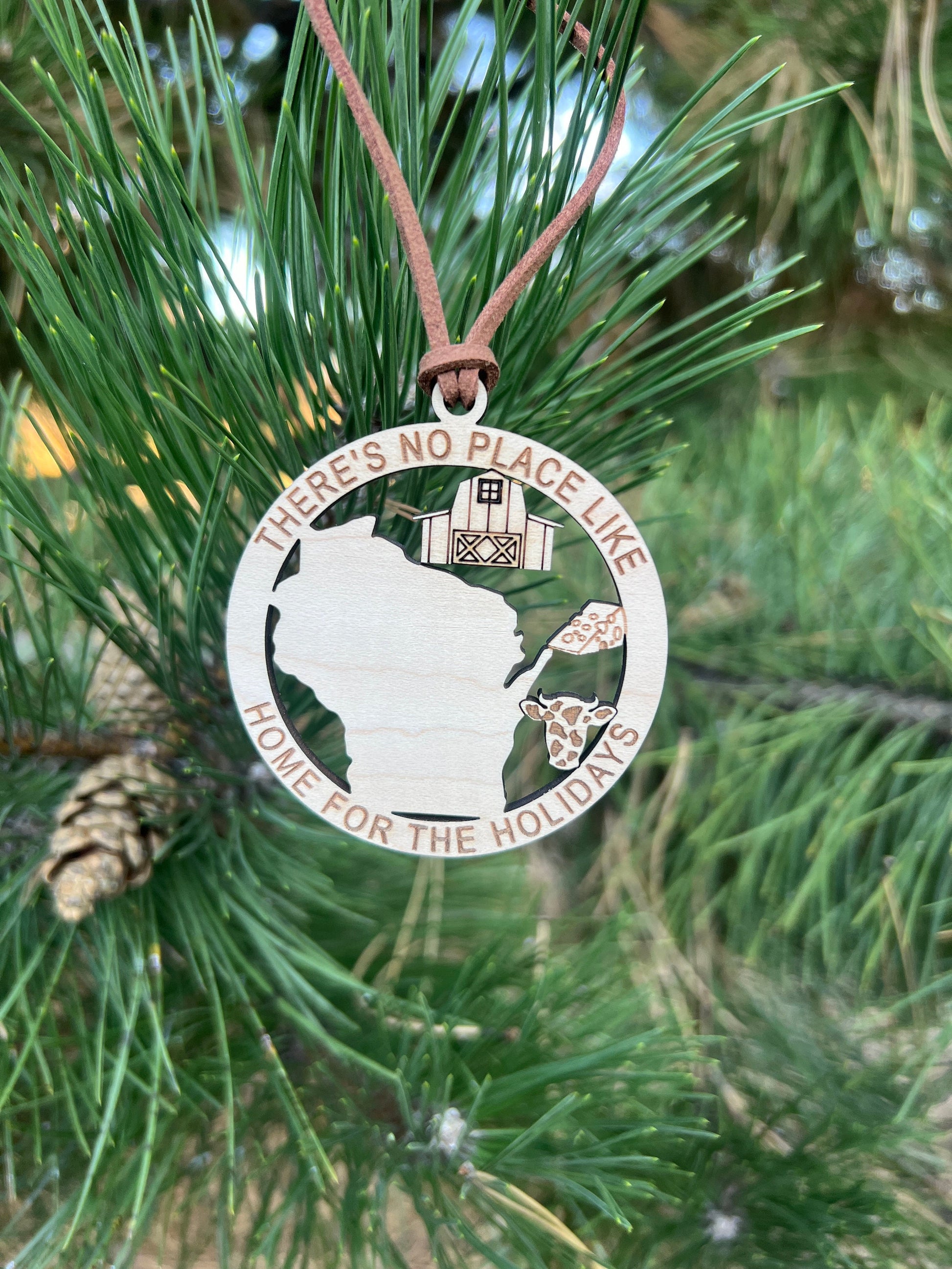 Wisconsin State Midwest Ornament, Midwest Things Ornament, Green Bay Packers Ornament, Cheese Head Ornament, Wisco