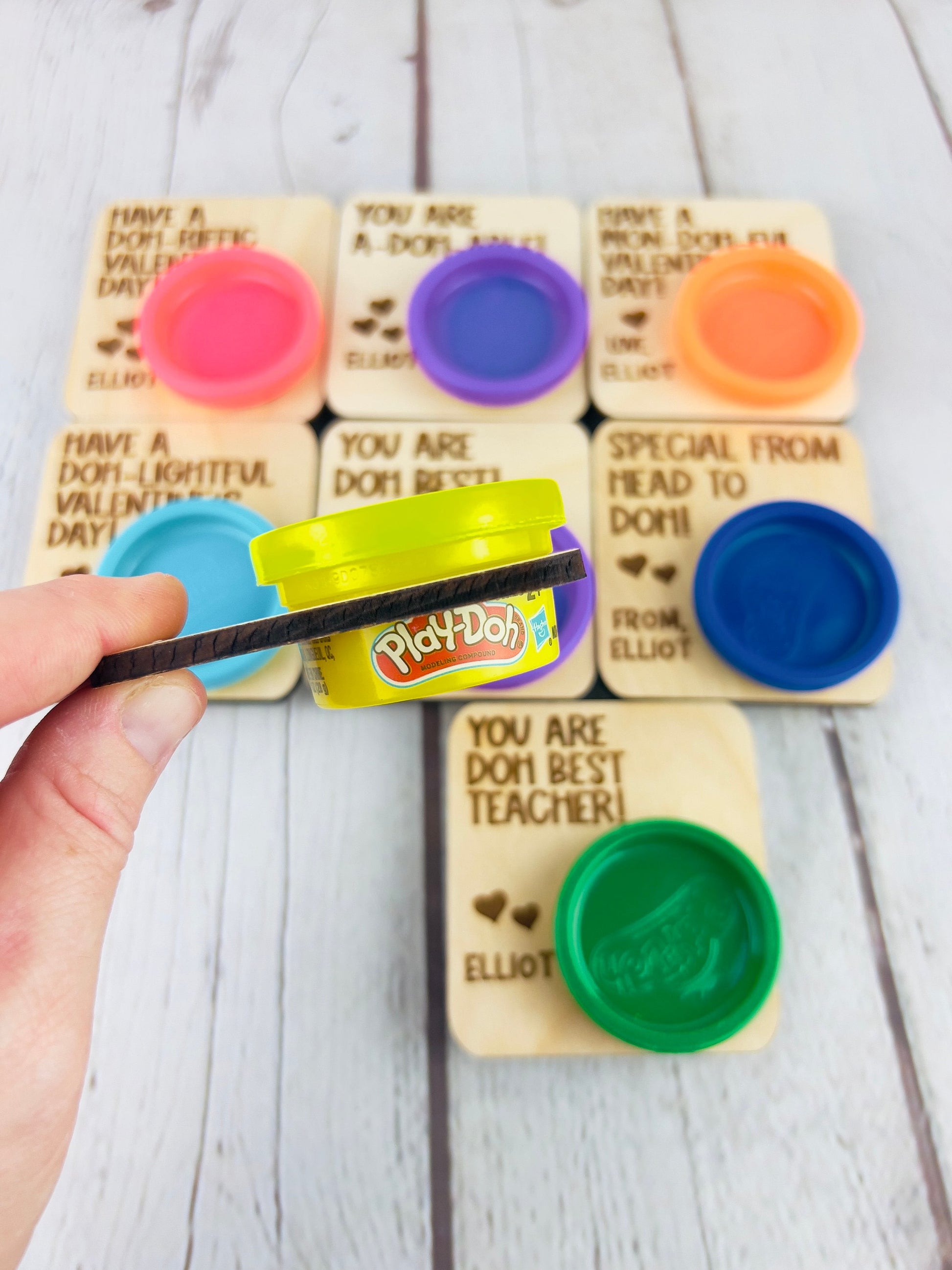 Play-doh Valentine Favors, Kids Classroom Valentines, Valentines Cards for Kids, Non Candy Valentines