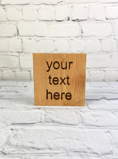 custom DOUBLE SIDED mini wood block sign, personalized mini sign, custom laser engraved sign, personalized gift, laser engraved sign